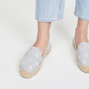 NWOT SOLUDOS x ANTHROPOLOGIE | Daisy Embroidered Slip On Espadrilles